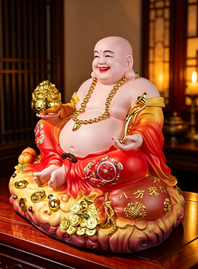 宽体笑佛弥勒佛招财供奉摆件