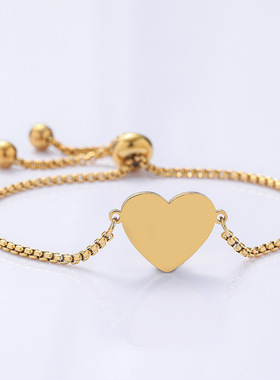 个性定制自定义内容不锈钢激光雕刻情侣送礼节日专属手链手饰