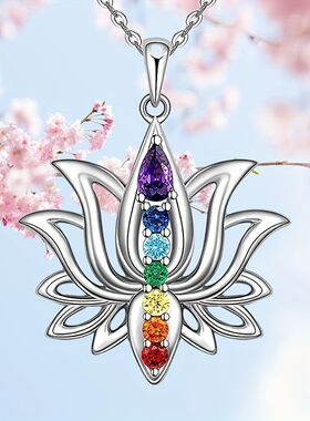 镂空花朵复古吊坠锁骨链