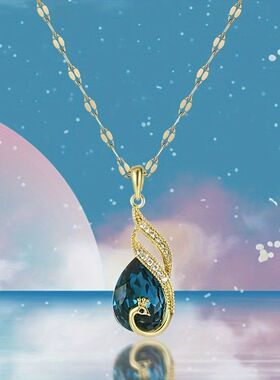 新款孔雀凤凰气质锁骨链