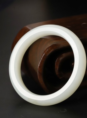 在售新疆和田玉N1证书52圈口籽料手镯苏工无瑕疵