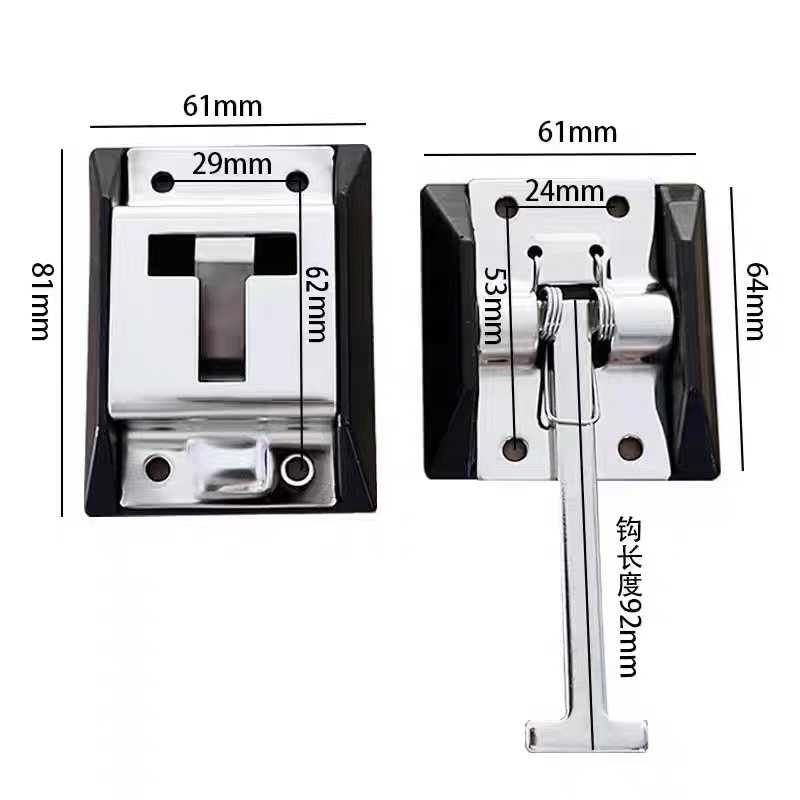 厢式货车风钩冷藏箱货后门挂钩搭扣防风阻不锈钢固定锁扣车门挂勾 - 图1