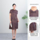 Keshan Retro Printed Silk Dress Women's 2026 Summer New Stand Collar Mid-Length Elegant Xiangyun Gauze Skirt