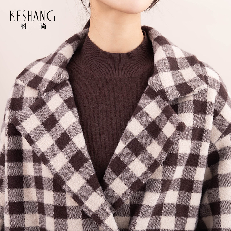 科尚格子外套女2025冬季新款气质西装领呢子上衣洋气高贵气质大衣,淘宝优惠券,粉丝福利购,淘宝优惠卷