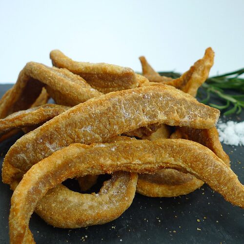 猪油渣酥脆脂渣生酮零食偏肥非五花肉粕油梭子无淀粉青岛 - 图0