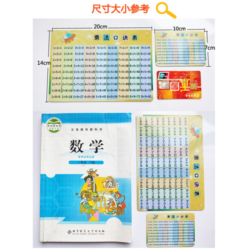 小学二年级九九乘法口诀表全表卡片除法口诀表完整版99乘法除法卡 - 图1
