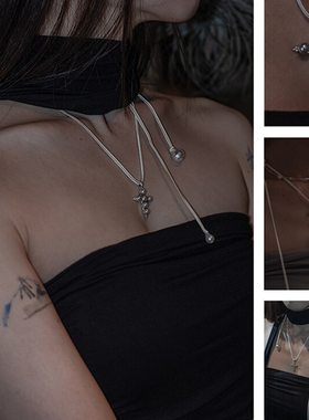 ZVT个性简约珍珠交颈ins轻奢设计女士项链女颈链锁骨链