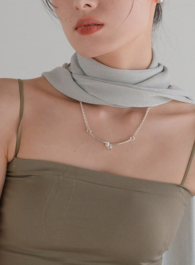 ZVT个性简约眼镜蛇颈银色女士项链轻奢设计项链女颈链锁骨链