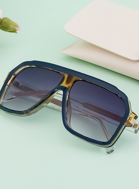 欧美时尚方框太阳镜男开车丙酸插针镜腿墨镜男跨境眼镜shades