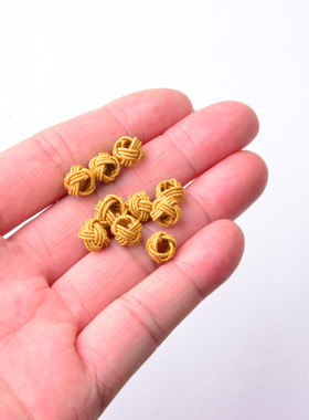 8mm3层金菠萝圈帽编织diy手工