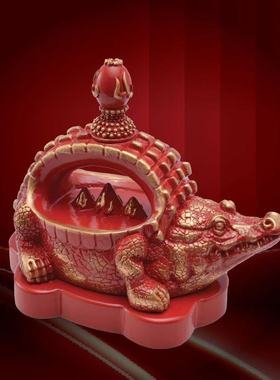 李居明2025蛇年吉祥物 鳄鱼灯 西北三碧是非位摆放