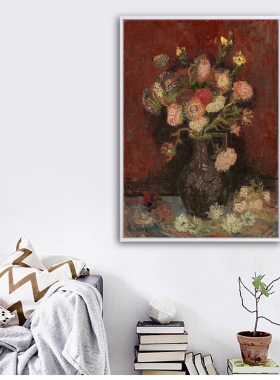 梵高油画电表箱成品静物餐厅玄关