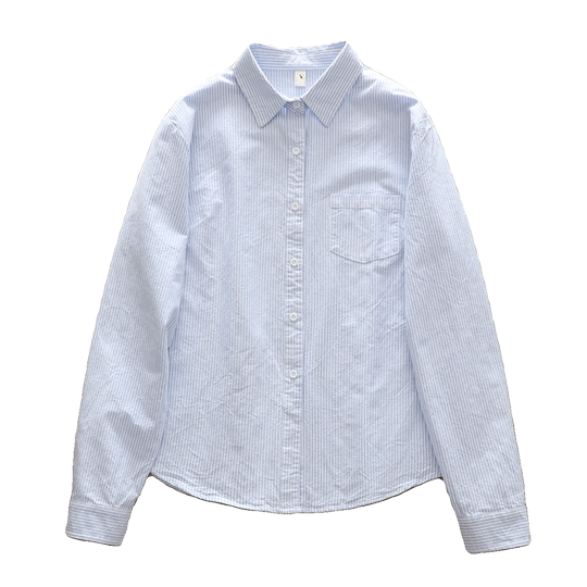 Literary and fresh loose cotton shirt for women long sleeves autumn