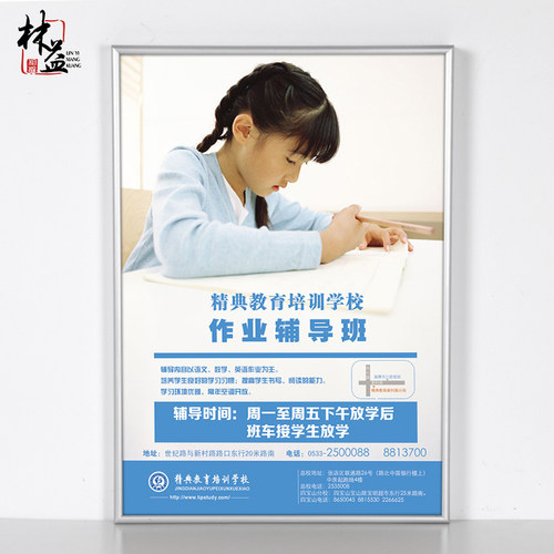 林益铝合金相框创意简约画框电梯海报框挂墙广告框拼图框相架定做 - 图2