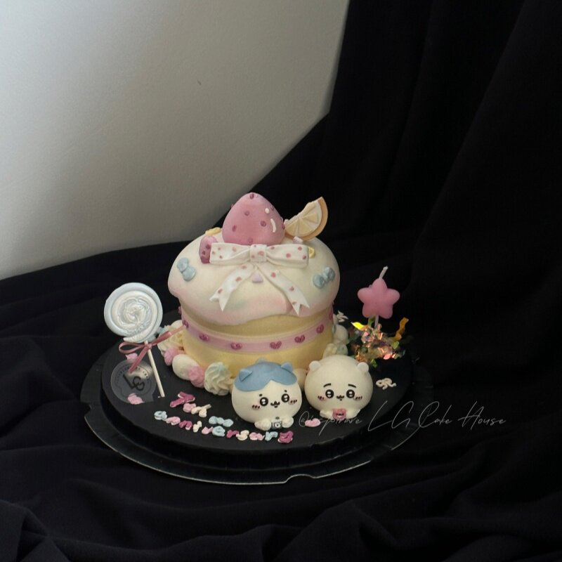 网红卡通吉伊小八乌萨奇蛋糕装饰摆件蜡烛儿童生日烘焙甜品插件,淘宝优惠券,粉丝福利购,淘宝优惠卷