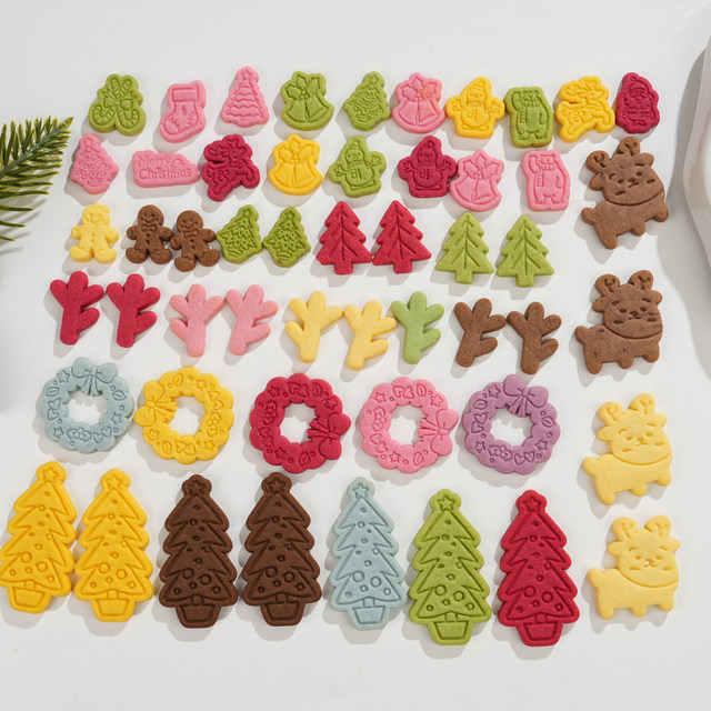 2025 Christmas cookie cake decoration ornaments garland Christmas tree antlers elk snowflake shape dessert accessories