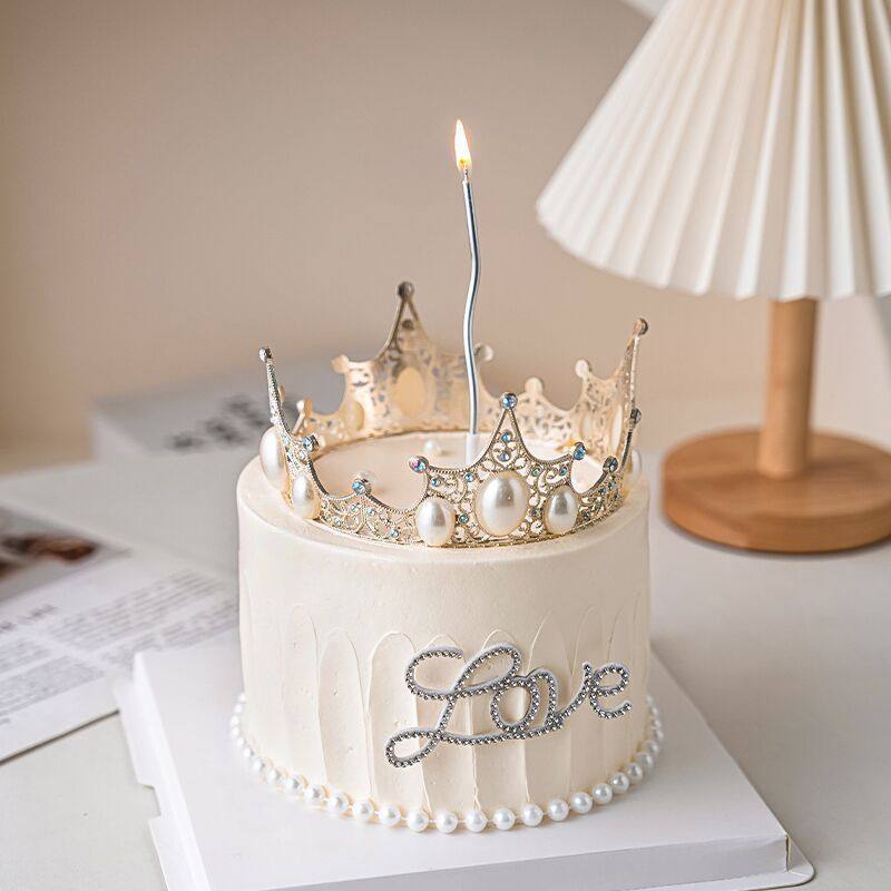 网红唯美蛋糕装饰珍珠皇冠摆件七夕情人节情侣告白钻石love插件,淘宝优惠券,粉丝福利购,淘宝优惠卷