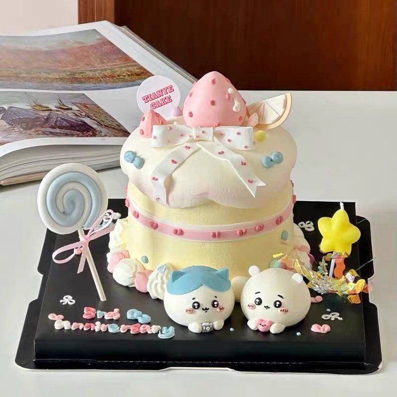 网红卡通吉伊小八乌萨奇蛋糕装饰摆件蜡烛儿童生日烘焙甜品插件,淘宝优惠券,粉丝福利购,淘宝优惠卷