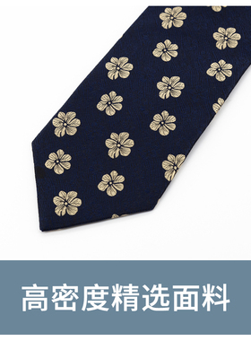 Jacketman深蓝色时尚浅金色领带
