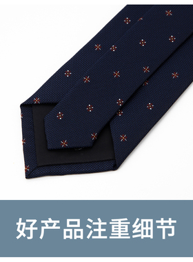 Jacketman深蓝时尚小碎花领带