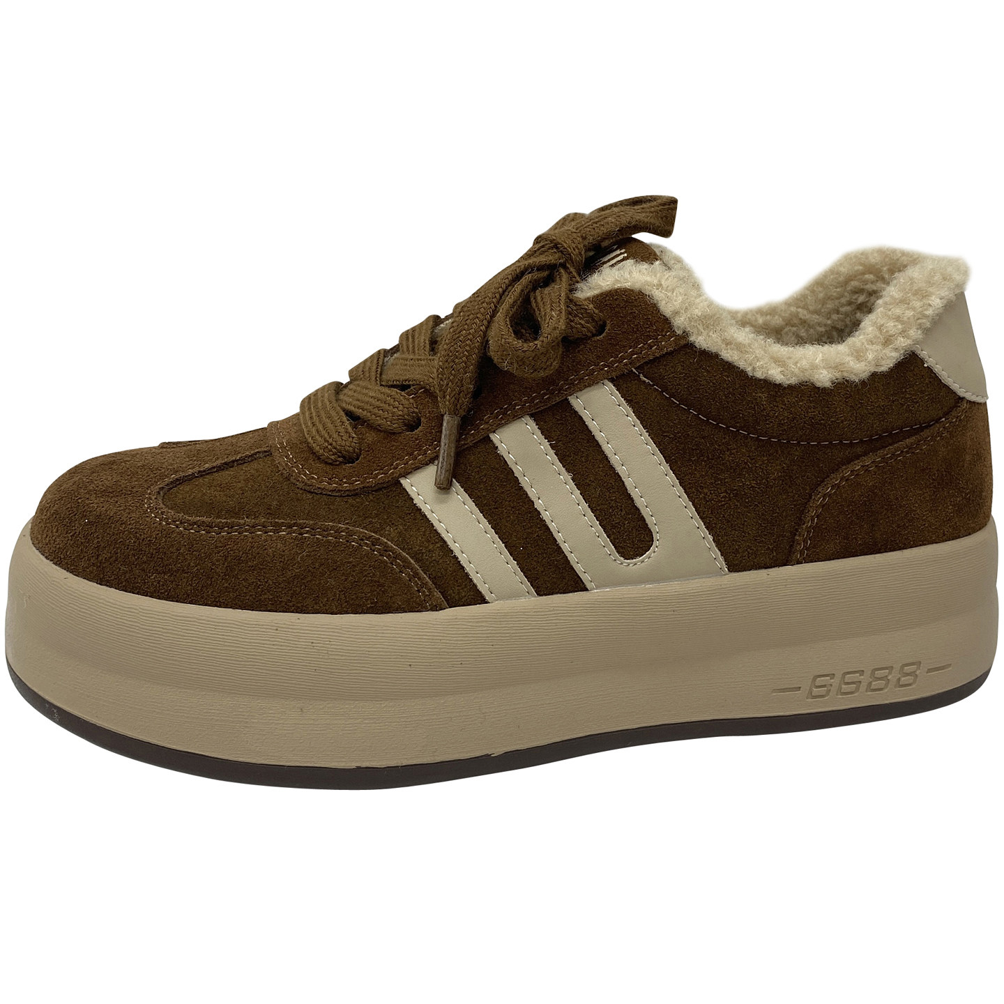 真皮厚底加绒保暖阿甘德训鞋女棉鞋2025冬新款复古休闲板鞋毛毛鞋,淘宝优惠券,粉丝福利购,淘宝优惠卷