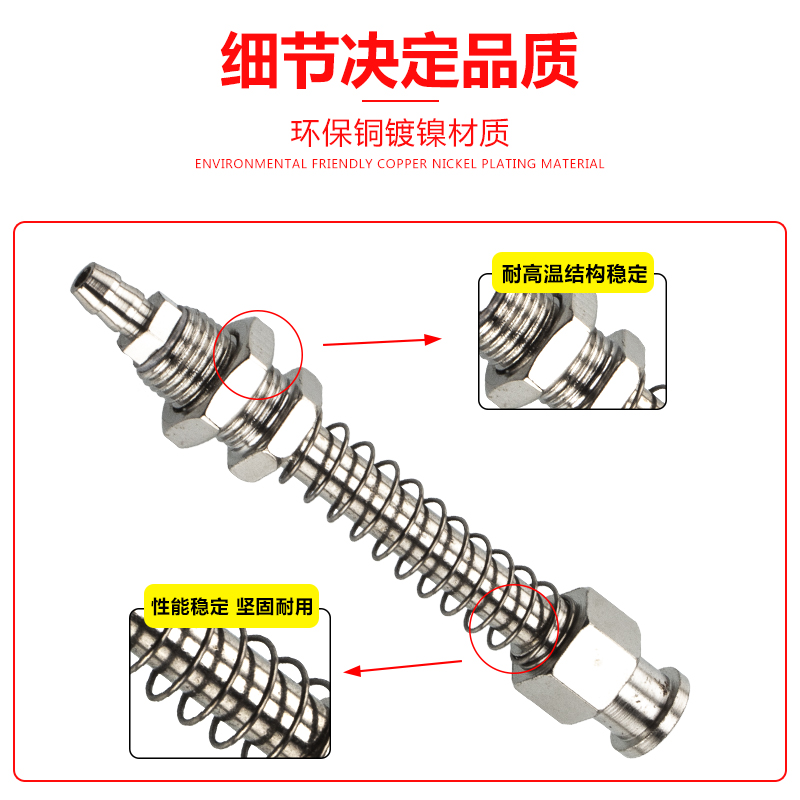 真空吸盘天行直通金具机械手配件吸盘支架天行大尾直通防转金具-图1