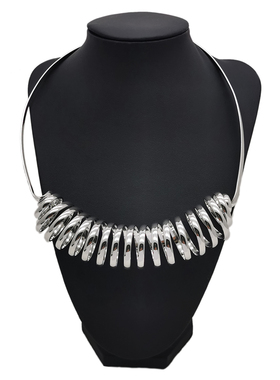 金属合金弹簧女性项圈颈圈项链