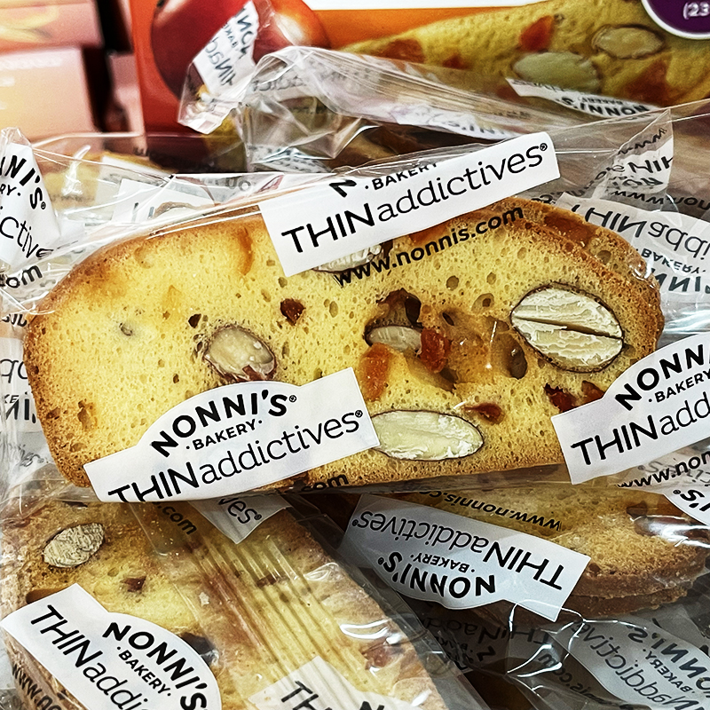 加拿大THIN ADDICTIVES薄上影杏仁蔓越莓坚果百香果木瓜饼干690g - 图1