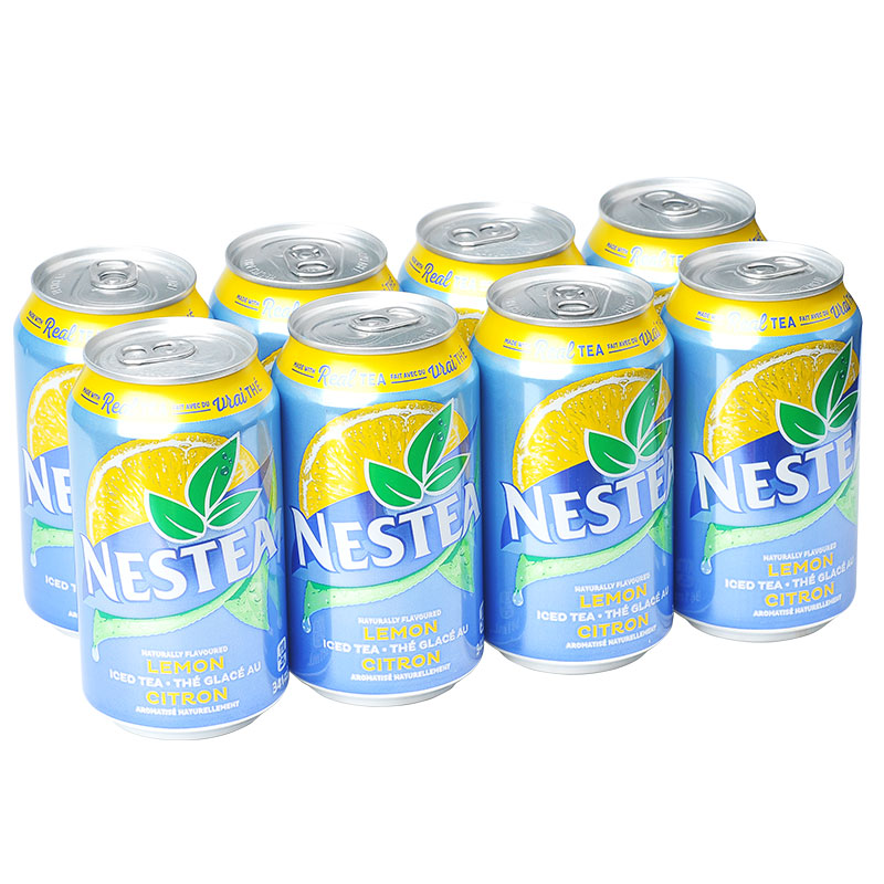 包邮加拿大原装进口Nestea/雀巢冰爽柠檬茶饮料红茶8罐装/整箱装 - 图3