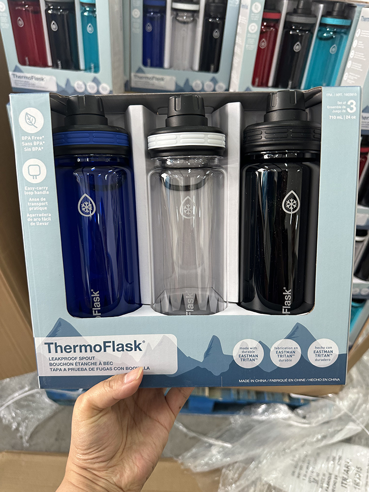 美国进口Thermoflask便携水壶多种颜色随身户外运动防漏710ml*3-图2