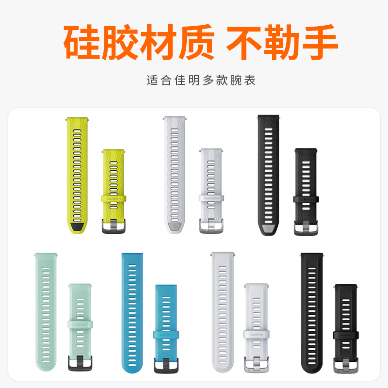 Garmin佳明 Forerunner955/965/945原装时尚运动硅胶快拆表带22mm-图1