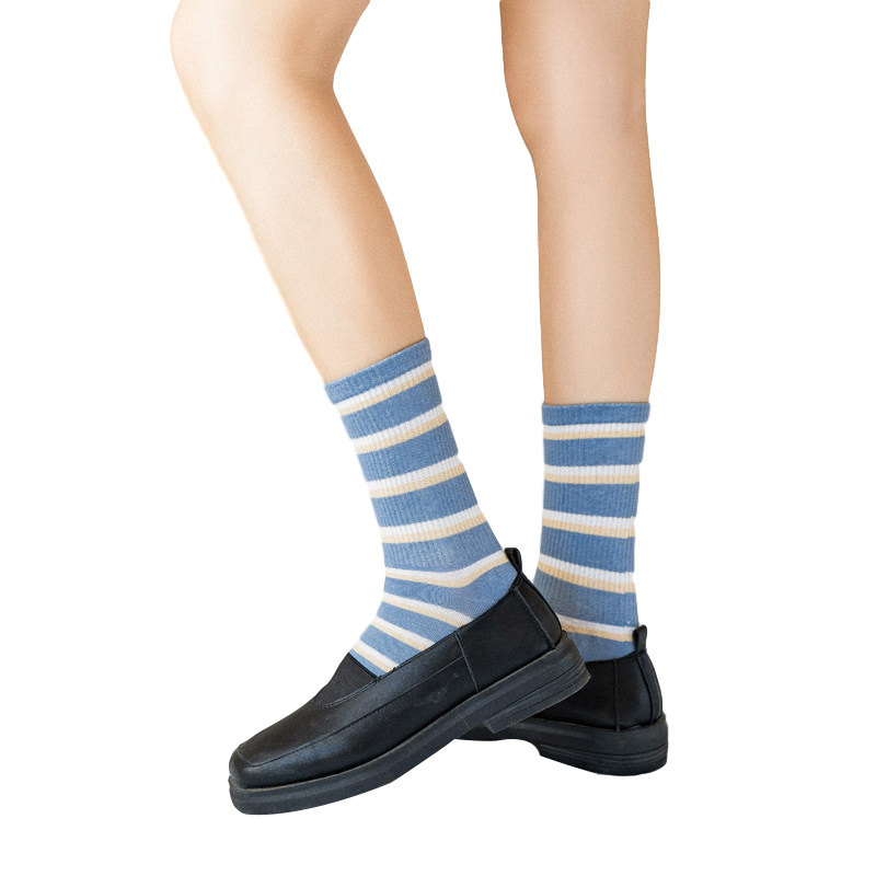 俞兆林5双装女棉质ins潮中筒袜 俞兆林兰芷短袜/打底袜/丝袜/美腿袜