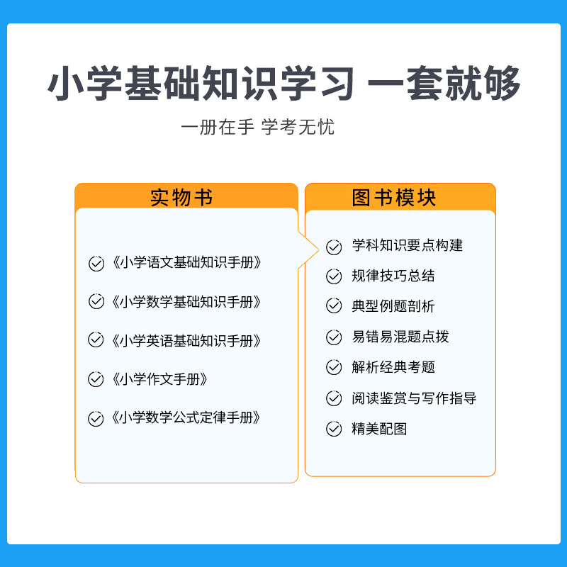 2025版小学语文基础知识手册 人教版一二三四五六年级知识集锦考点归纳 数学公式定律应用英语单词词汇语法知识大全作文手册薛金星 - 图2