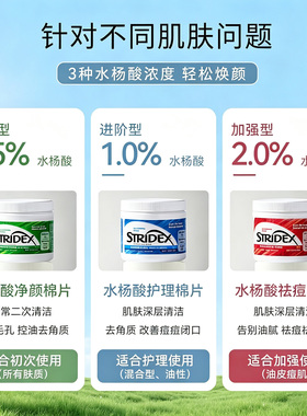 美国Stridex施颜适水杨酸棉片