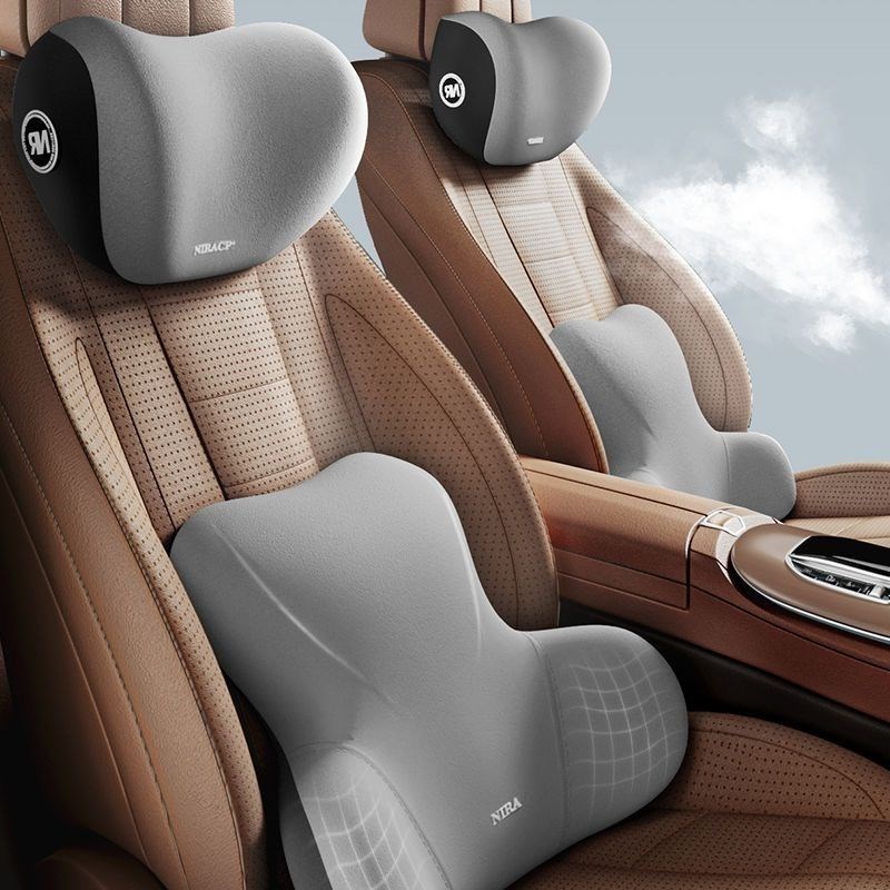 适用汽车头枕护颈套装乳胶车v用腰托靠枕腰部车载支撑靠背座椅司 - 图3