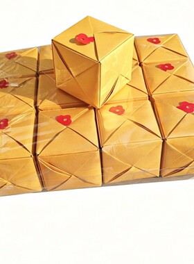 双面鎏金纸成品方锭大号加厚8*8纯手工21张纸叠成每个含3个万两锭