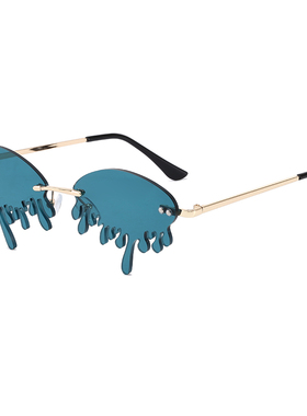 无框水滴墨镜女网红款太阳眼镜