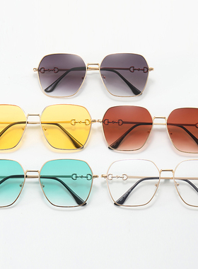 女孩可爱圆形眼镜时尚潮男无框太阳镜女童小宝宝卡通儿童遮光墨镜