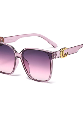 超大框复古方形平面墨镜网红女大脸显瘦遮阳太阳镜男士方框街拍潮