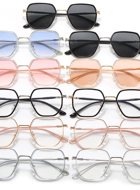 小红书韩版黑色墨镜女夏海边防晒新款圆脸大脸显脸小网红太阳镜