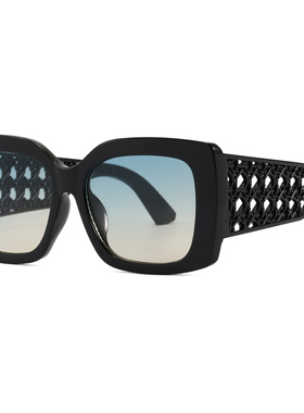 大框印花腿复古方形遮阳防晒墨镜