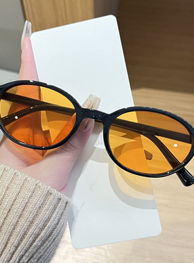 韩版新款椭圆防紫外线女士墨镜