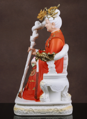 泰山奶奶碧霞元君神像泰山圣老母树脂仿瓷神像家居用泰山娘娘摆件