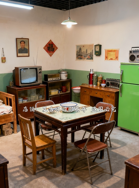 怀旧老物件各种老式家电布景展示