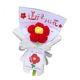 Give you a small red flower knitted wool bouquet finished product