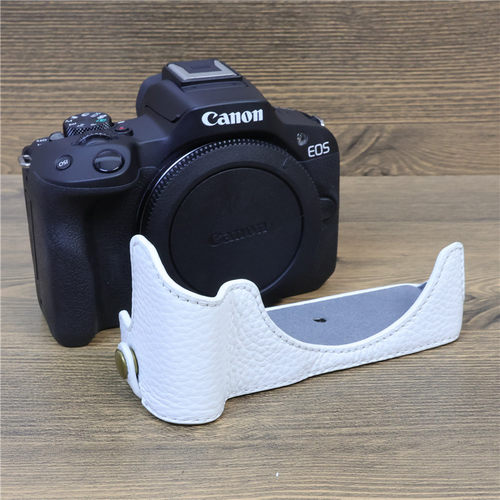 适用于佳能 R50半包相机真皮底座Canon R50皮套保护壳摄影外壳 - 图3