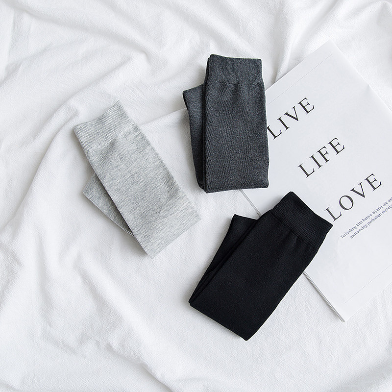 JK黑色小腿袜女韩版纯色半截及膝袜日系百搭学院风长高筒堆堆袜春,淘宝优惠券,粉丝福利购,淘宝优惠卷