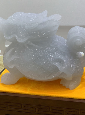 龙头龟天然玉石招财纳福镇宅摆件
