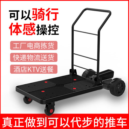 LITBOT小动体感电动手推车买菜快递载货平板车仓库推车小型搬运车 - 图0