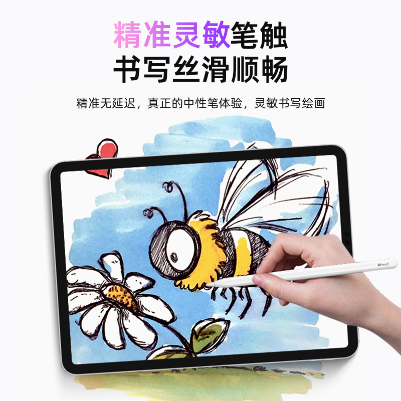 PZOZ适用ApplePencil静音针管笔尖iPencil一代Apple二代2改造iPad替换笔头Pencil耐磨Pro阻尼防滑iPadpencil - 图1